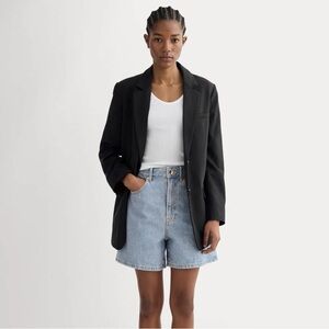 Everlane The A-Line Light Blue High-Rise Denim Shorts